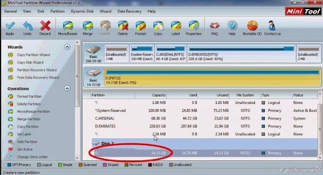 Cara Partisi SD Card dengan Mini Tool Partition