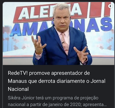 RedeTV! promove apresentador de Manaus que derrota diariamente o Jornal Nacional