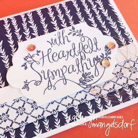 Stampin' Up! Floral Boutique Designer Series Paper Heartfelt Sympathy Card created by Kathryn Mangelsdorf