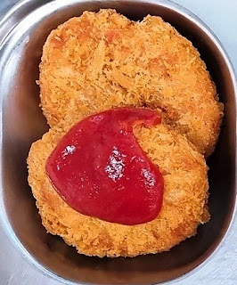 Sweet potato croquettes with ketchup