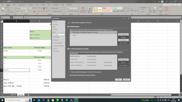 office authoring language and proofing change to Hindi