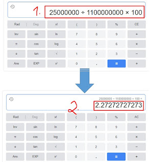 contoh cara menghitung persen di kalkulator