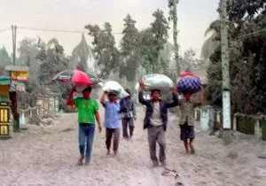 MUSIBAH GUNUNG KELUD  LPBI NU Sebar Bantuan di Tiga Kabupaten