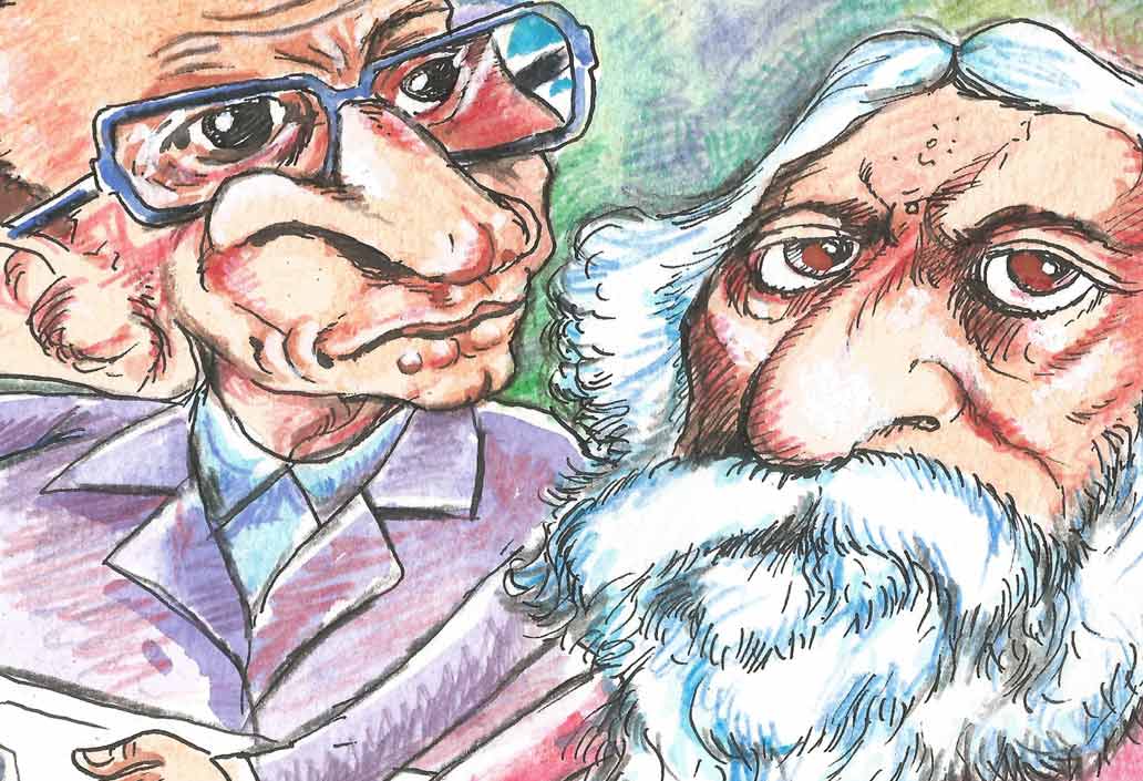 Daily Caricature .. Tagore & Mahfouz