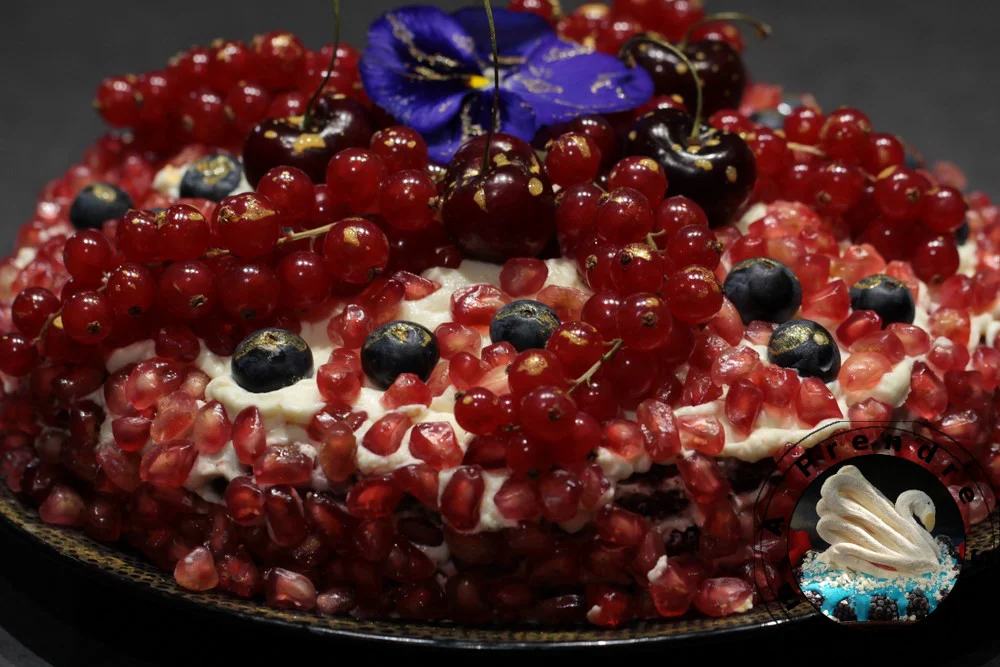 Gâteau red velvet à la grenade