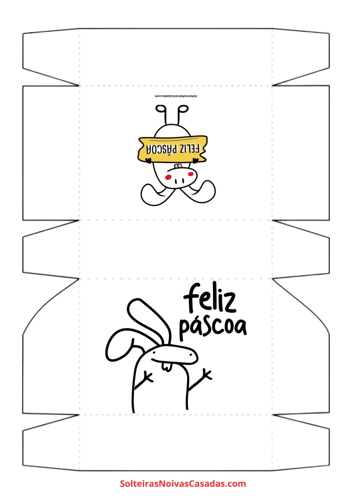 Modelo 03: Caixinha de Páscoa Flork Bento "Feliz Páscoa"