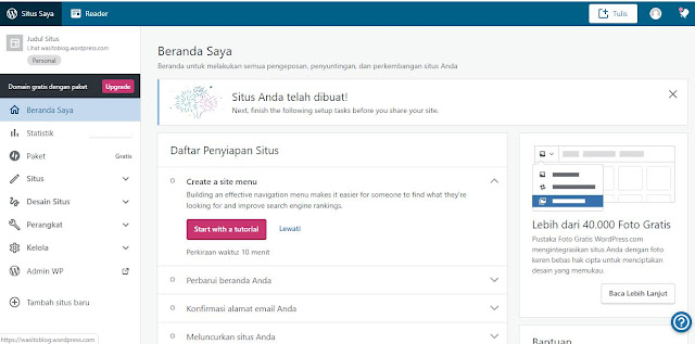 Cara Membuat Blog Menggunakan Wordpress