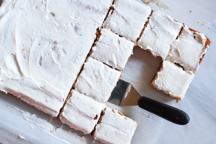 Fluffernutter Bars: Peanut Butter Bars with Marshmallow Creme Frosting