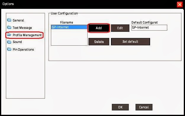 GP Internet Modem - Profile Management