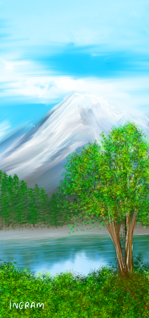 Sheesham Tree River Mountains
