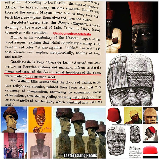 ancient olmec easter island moors with fez