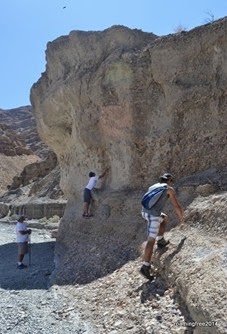 Trying some rock climbing