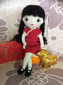 Free Spirit Amigurumi Doll in Cheongsam (Qipao)