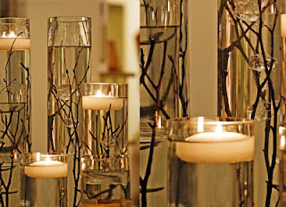 Wedding Reception Candle Centerpieces