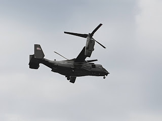 An Osprey aircraft in flight