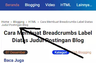 Cara Menambahkan Navigasi Breadcrumbs Seperti Detik dan Tribun