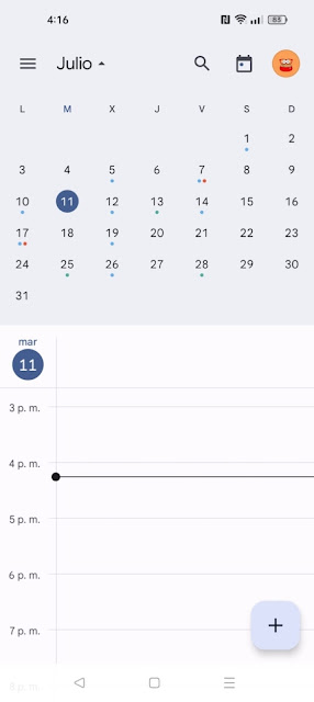 Ver el calendario rápidamente en el Calendario de Google