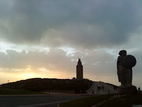 by  E.V.Pita...Sunset in Tower of Hercules in Corunna (Galicia, Spain) / por E.V.Pita.... Atardecer en la Torre de Hércules / Solpor na torre