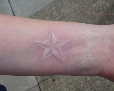  white ink star tattoos