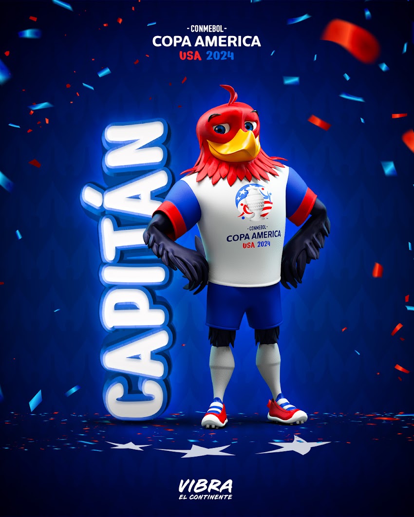 La mascota de la Copa América USA 2024 - "CAPITÁN"