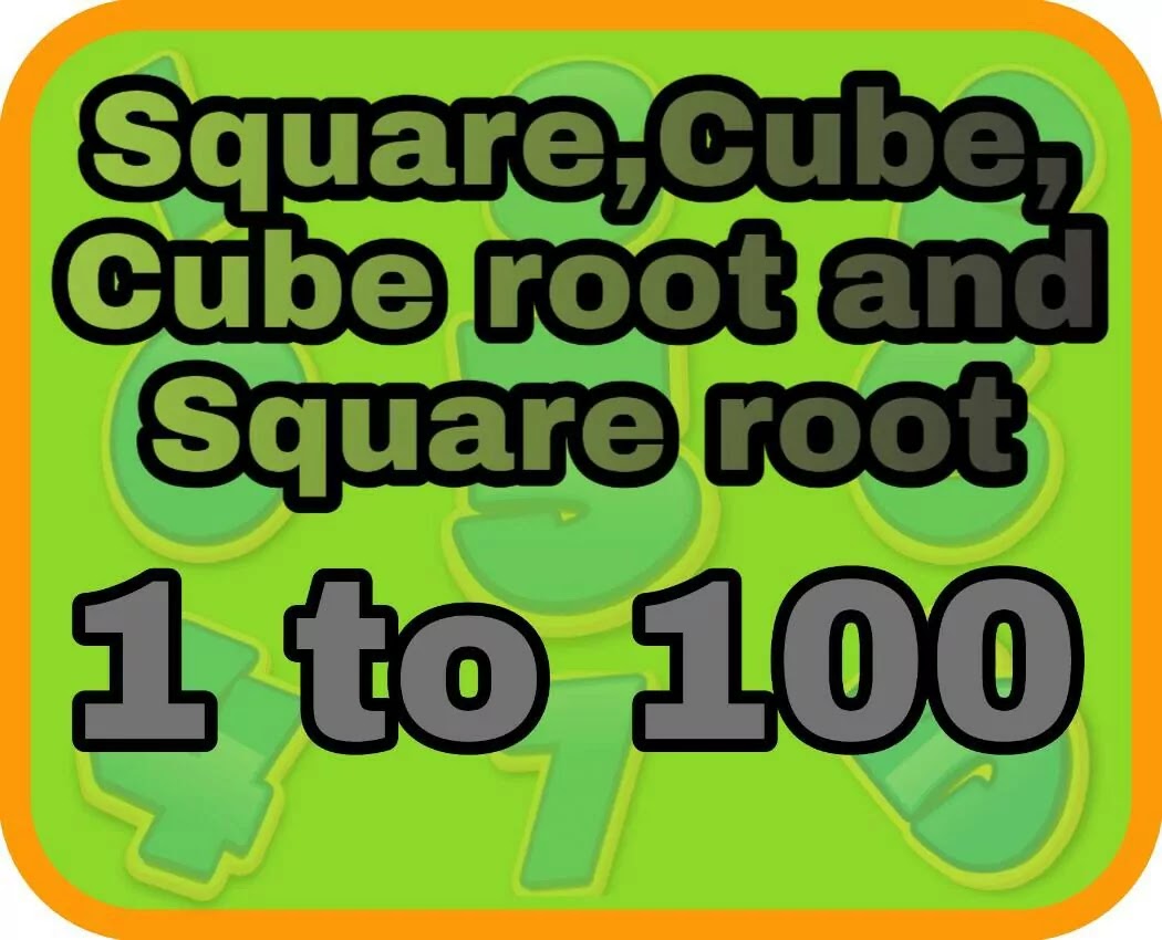 Square Cube Cube Root And Square Root All From Number 1 To 100