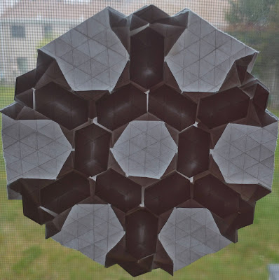 layered hexes origami tessellation