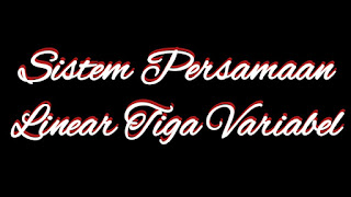 Nilai y yanng memenuhi sistem persamaan:
3x - 2y + z = 7