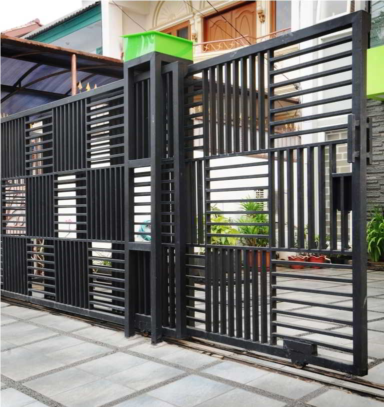 contoh model  pintu  pagar besi  rumah  terbaru  contoh pintu  
