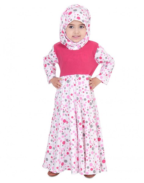 Model Baju Muslim Anak Perempuan Motif Bunga Terbaru 2017/2018