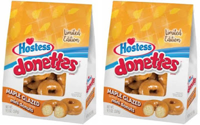 Bags of Hostess Maple Glazed Donettes.