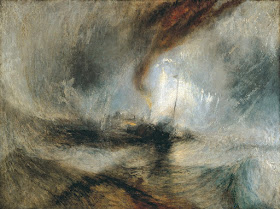 Steam-Boat off a Harbour's Mouth in Snow Storm , 1842. William Turner