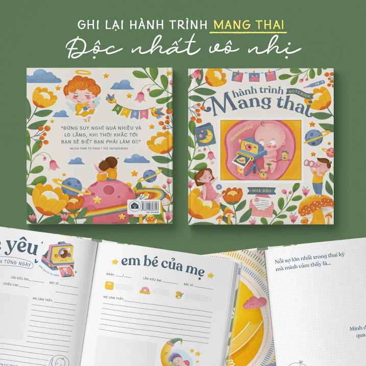 [A116] Chín Tháng Mười Ngày tô màu sách Mẹ Bầu Zui