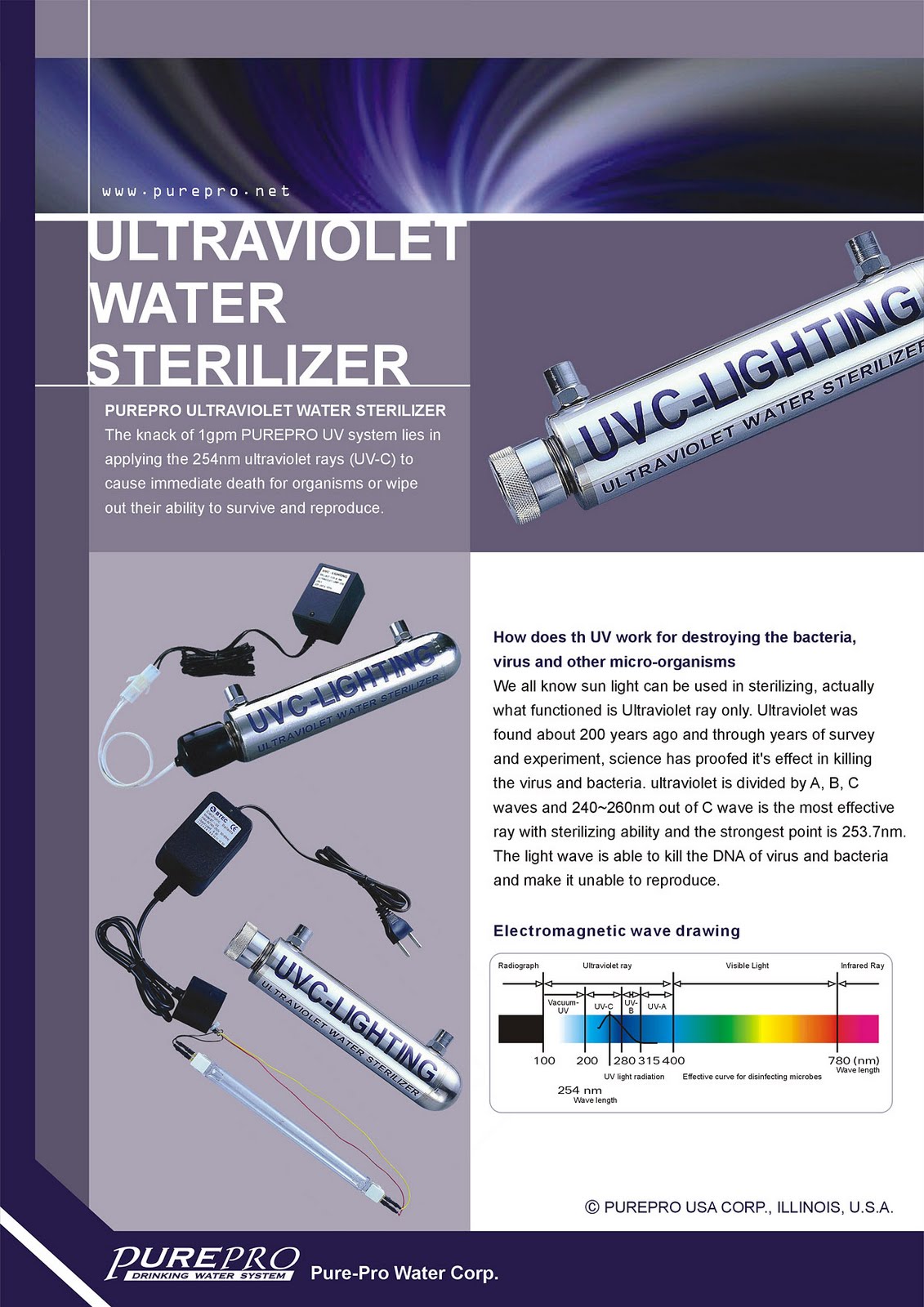 PurePro® Ultraviolet UV Water Sterilizer