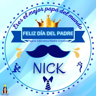 Solapín Nombre Nick para redes sociales por Día del Padre