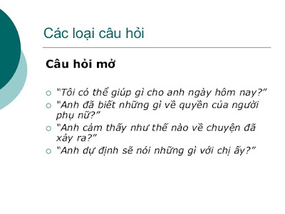 Kỹ năng đặt câu hỏi