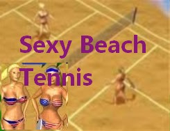 sexy beach games, beach tennis games, celebrity beach tennis