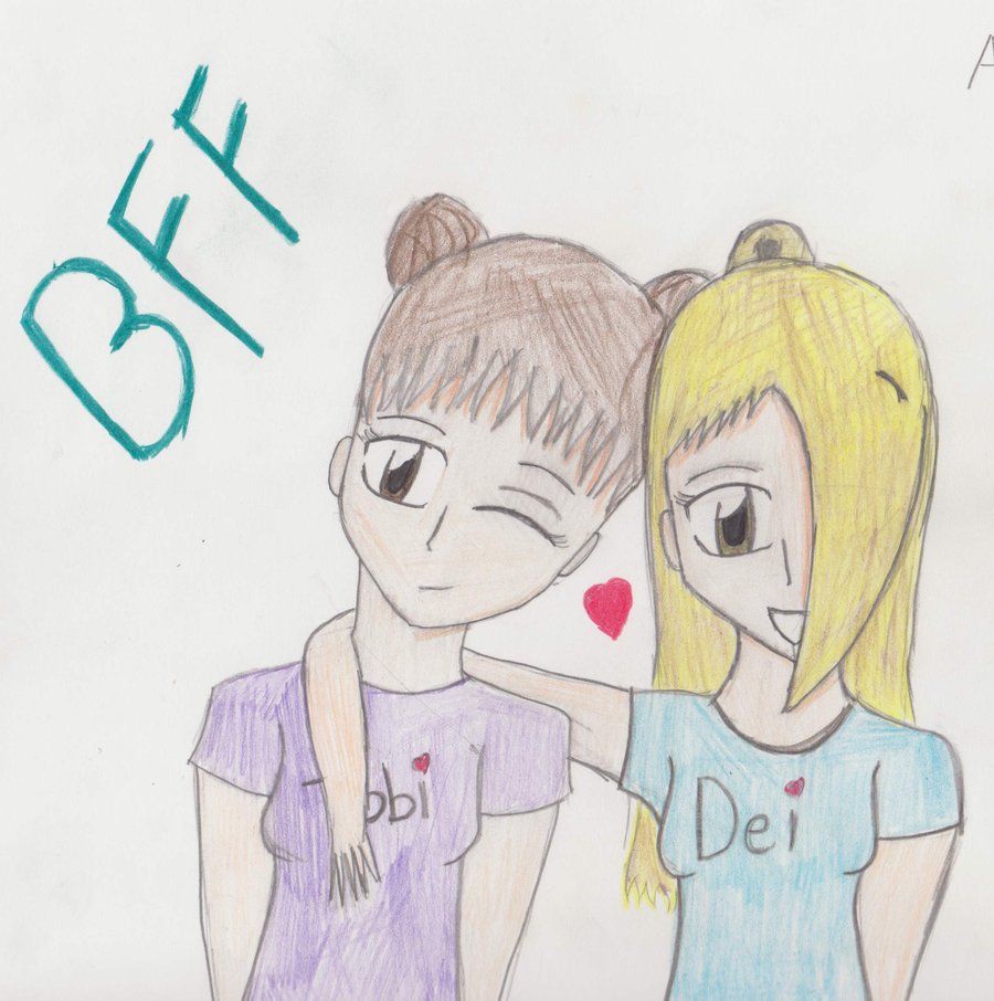 Anime Best Friends Forever Boy And Girl Drawing Otaku Wallpaper