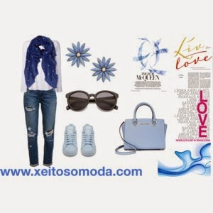 imagen look vaquero con deportivas