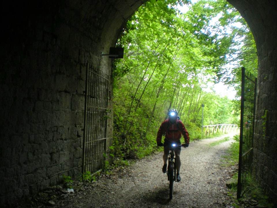 Cycling or walking along the old railway Spoleto-Norcia path
