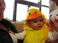 Baby Boy dressed up as an Easter Chick