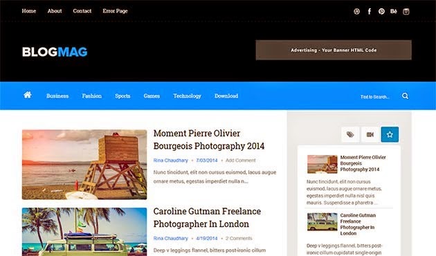 Template blogger đẹp: Blogmag Clean & Responsive Blogger Template