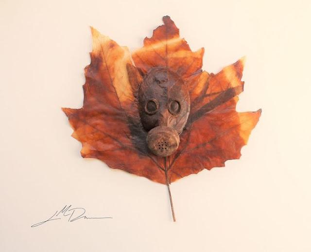 Leaf cutting art by Lorenzo Duran