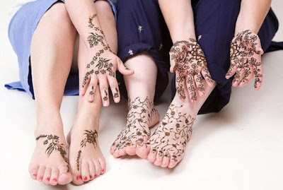 10. Valentineâ€™s Day Feet Mehndi Designs