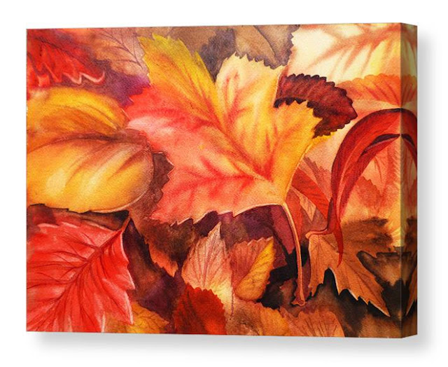 Fall Autumn Abstract Watercolor Painting by the artist Irina Sztukowski