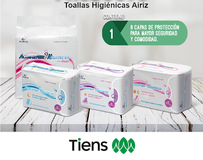 Toallas higiénicas Airiz, ultra delgada, súper absorbente