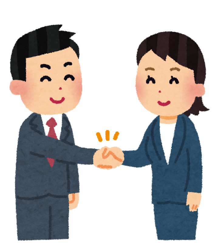 握手をしているビジネスマンのイラスト 男性と女性 かわいいフリー素材集 いらすとや 握手をしているビジネスマンのイラスト 男性と女性 かわいいフリー素材集 いらすとや