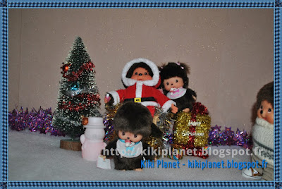 Noël, Monchhichi, bebichhichi, père-noël, père noël, santa claus, kiki, kiki de tous les kiki, sapin