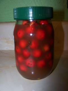 jar of hawthorn in liquid