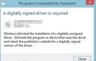 Digitally-signed-driver-is-required