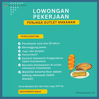Loker Cikembulan Pangandaran outlet Indomaret Cikembulan